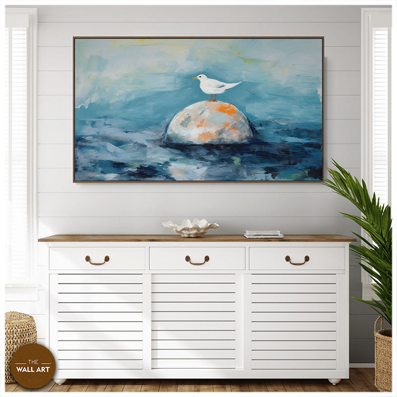 ALONE BIRD ON ROCK II