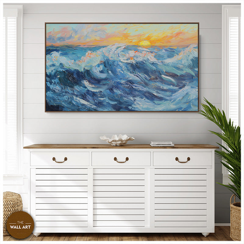 BLUE WAVE IN YELLOW SKY II