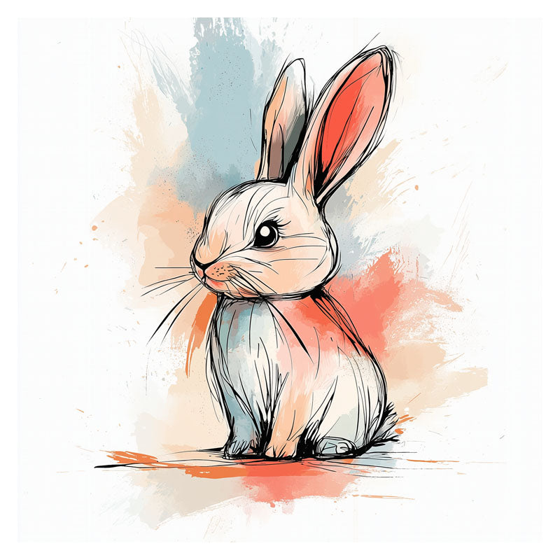 BUNNY ON COLOUR SPLASH I