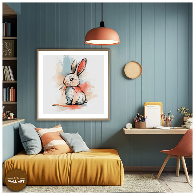 BUNNY ON COLOUR SPLASH I