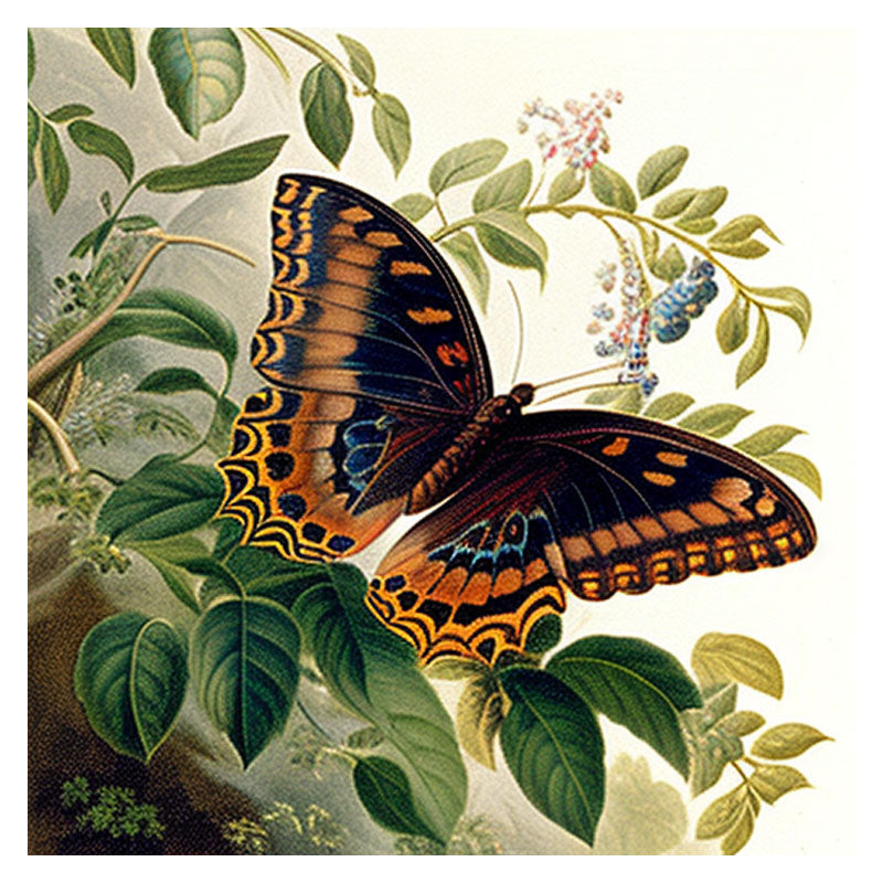 BUTTER FLY ON LEAVES I