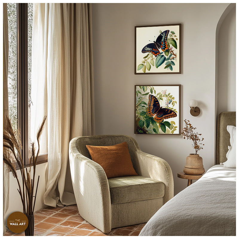 BUTTER FLY ON LEAVES I_SETOF2_