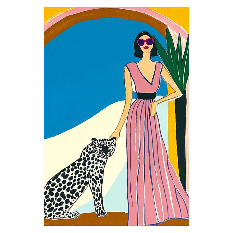 PINK LADY AND LEOPARD