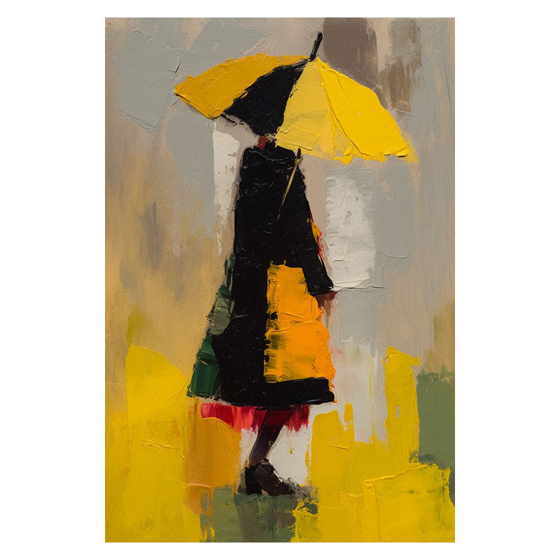 WOMAN WITH YELLOW UMBRELLA
