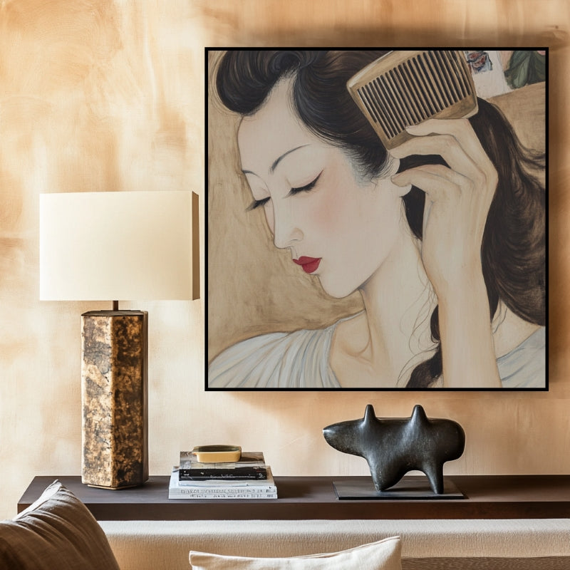 ASAIN WOMAN WITH THE COMB