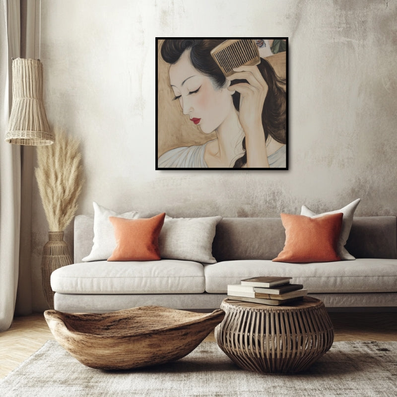 ASAIN WOMAN WITH THE COMB