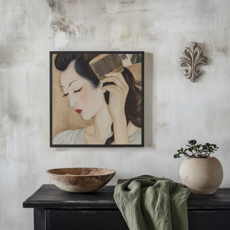 ASAIN WOMAN WITH THE COMB