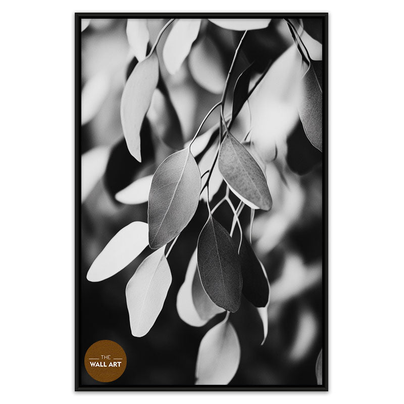 EUCALYPTUS LEAVES BLACK AND WHITE