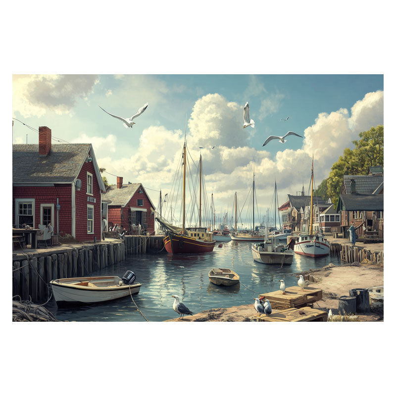 SEAGULLS AT DOCK