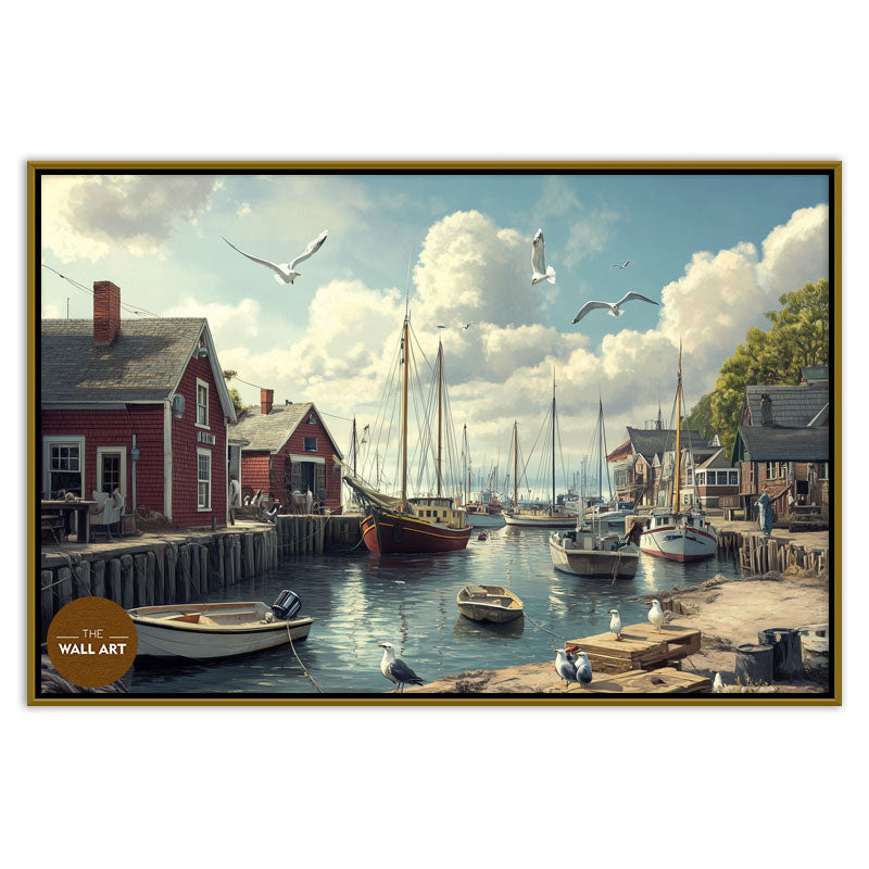 SEAGULLS AT DOCK