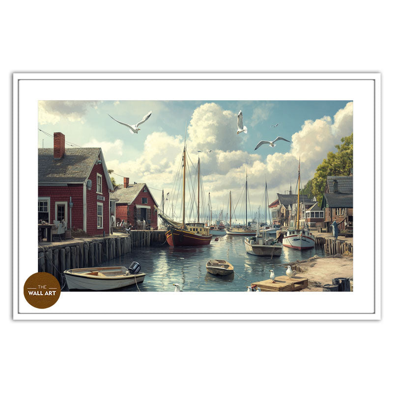 SEAGULLS AT DOCK