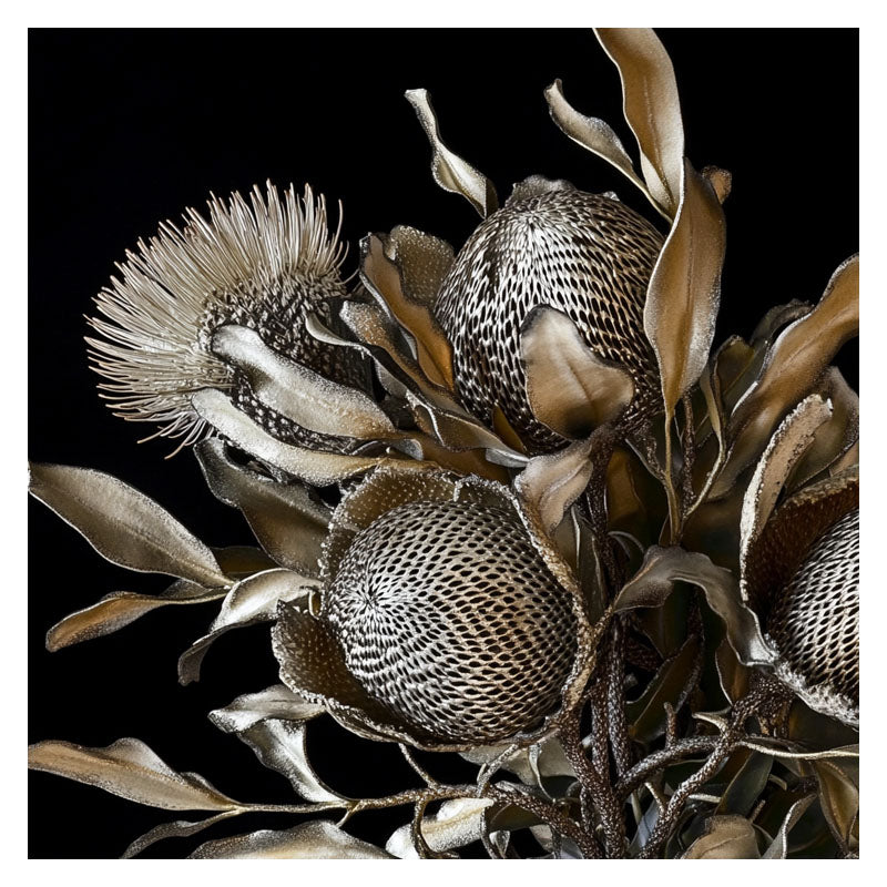 SILVER BANKSIA FLOWER BUNCH