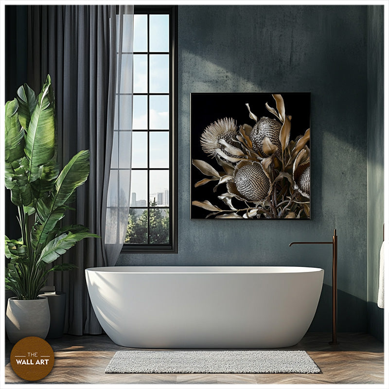 SILVER BANKSIA FLOWER BUNCH