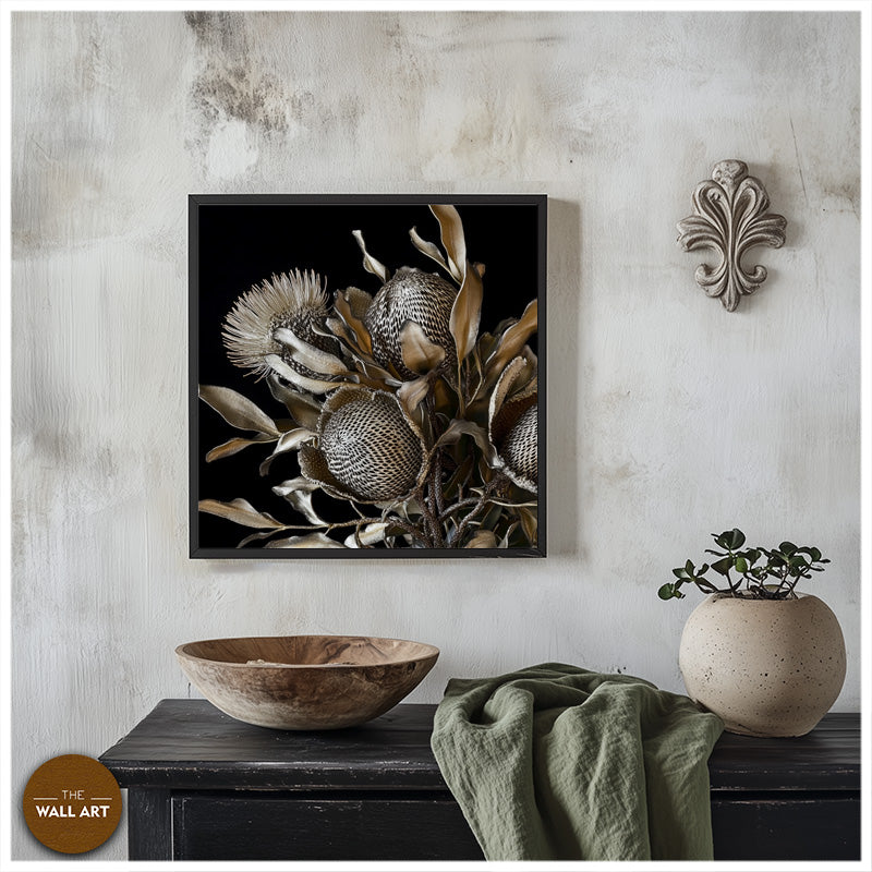 SILVER BANKSIA FLOWER BUNCH