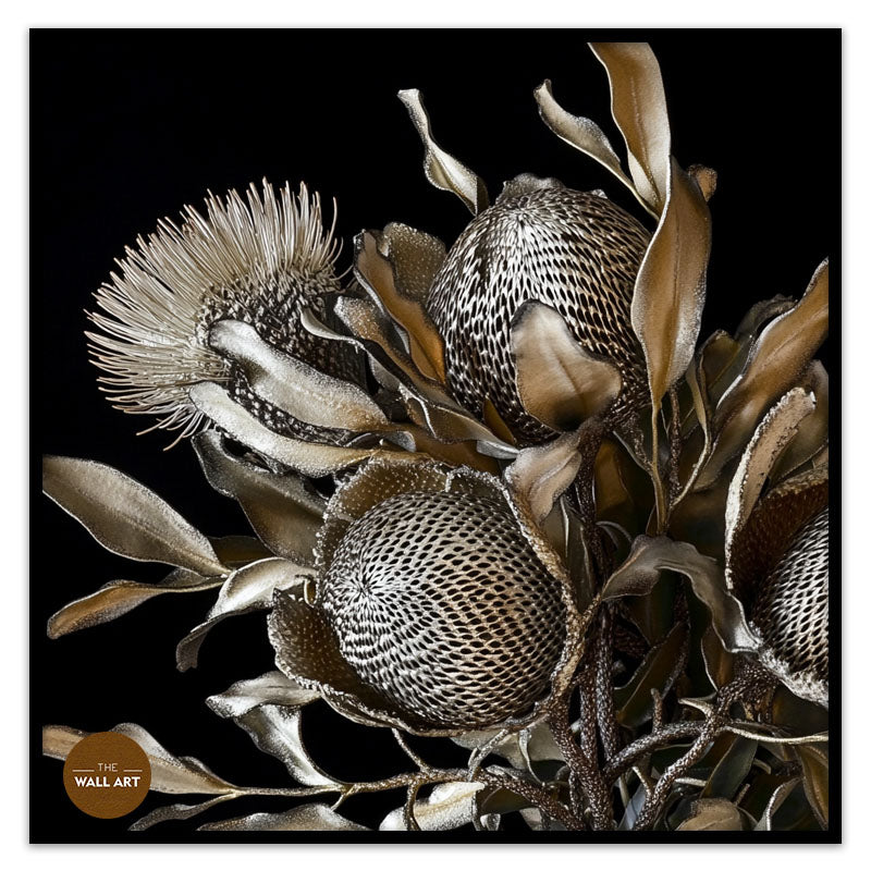 SILVER BANKSIA FLOWER BUNCH