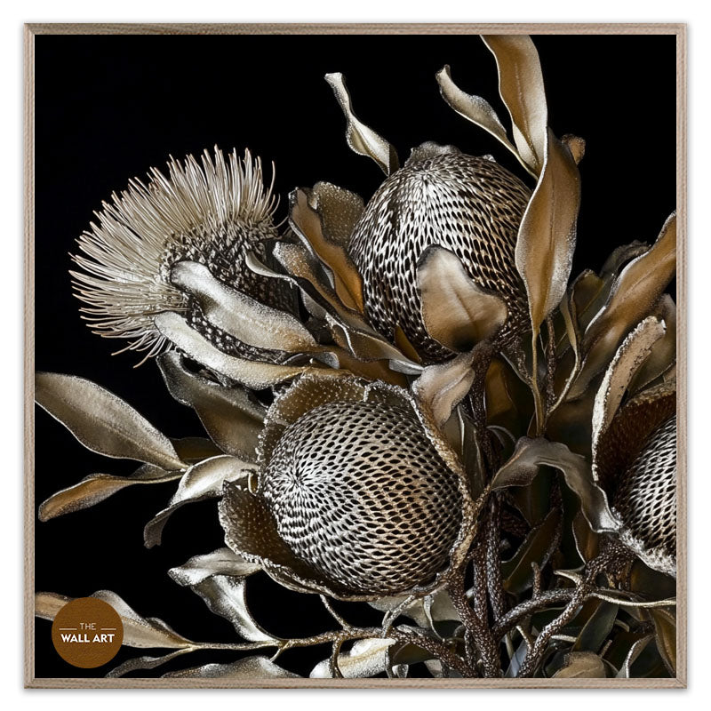 SILVER BANKSIA FLOWER BUNCH