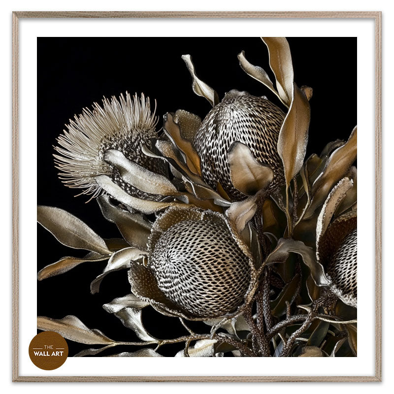 SILVER BANKSIA FLOWER BUNCH