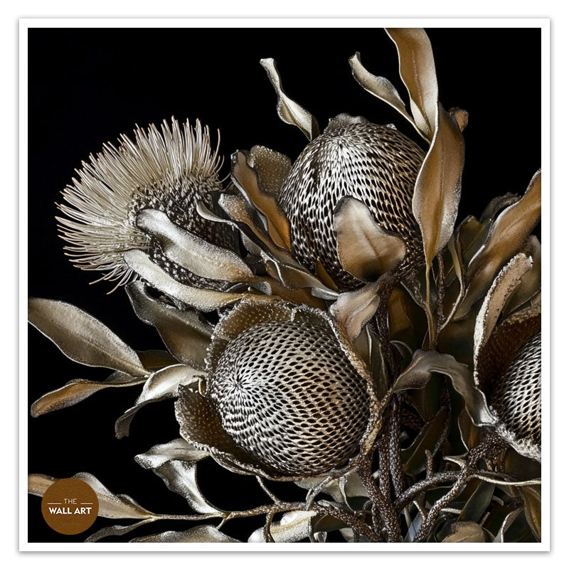 SILVER BANKSIA FLOWER BUNCH