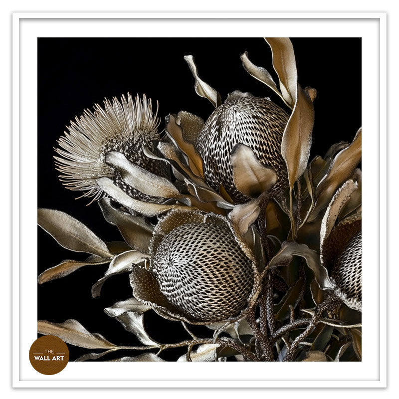 SILVER BANKSIA FLOWER BUNCH