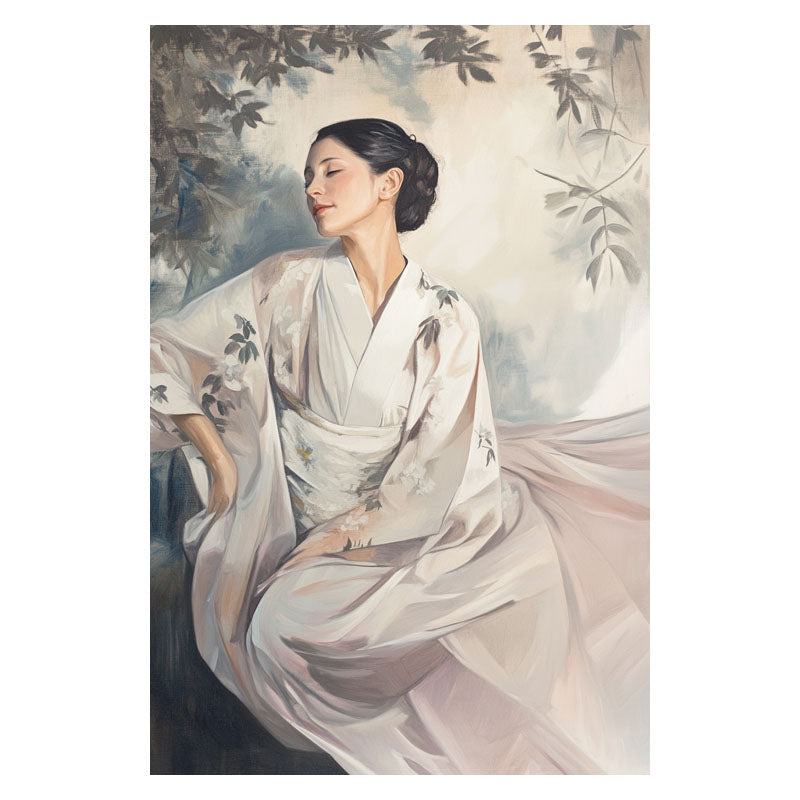 WOMAN IN WHITE KIMONO