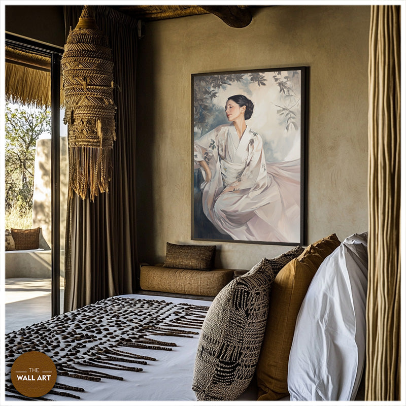WOMAN IN WHITE KIMONO