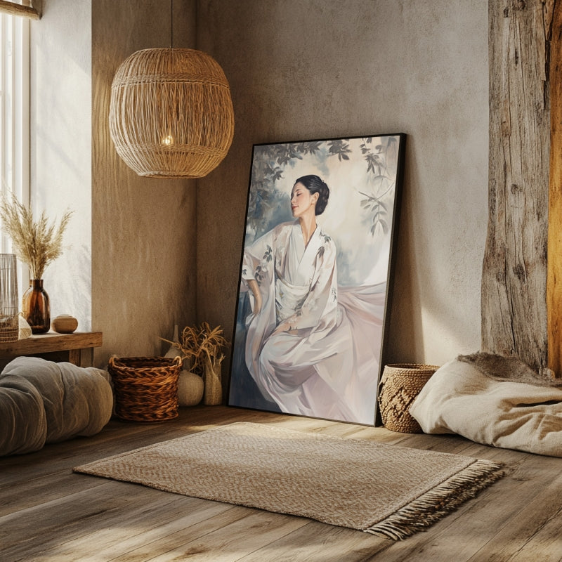 WOMAN IN WHITE KIMONO
