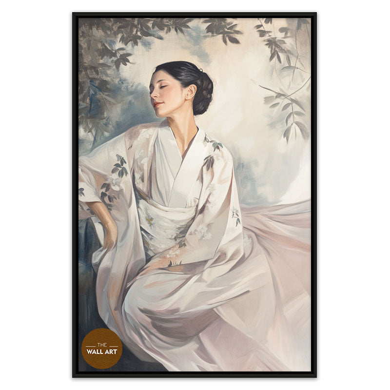 WOMAN IN WHITE KIMONO