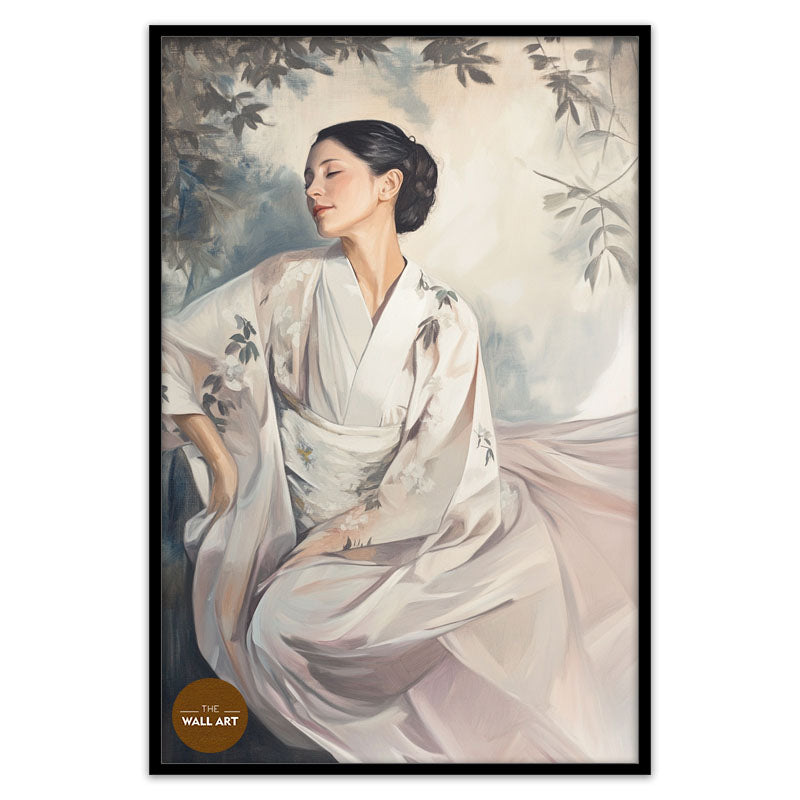 WOMAN IN WHITE KIMONO