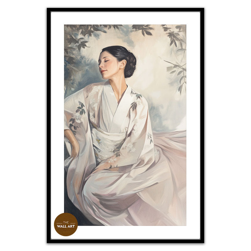 WOMAN IN WHITE KIMONO
