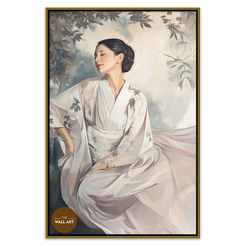 WOMAN IN WHITE KIMONO
