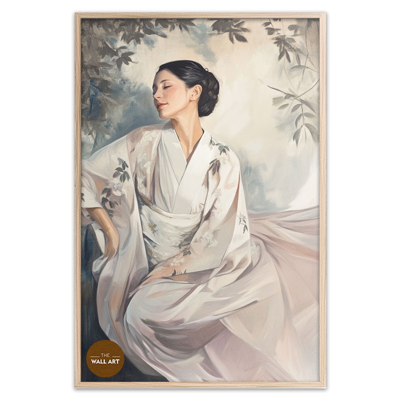 WOMAN IN WHITE KIMONO