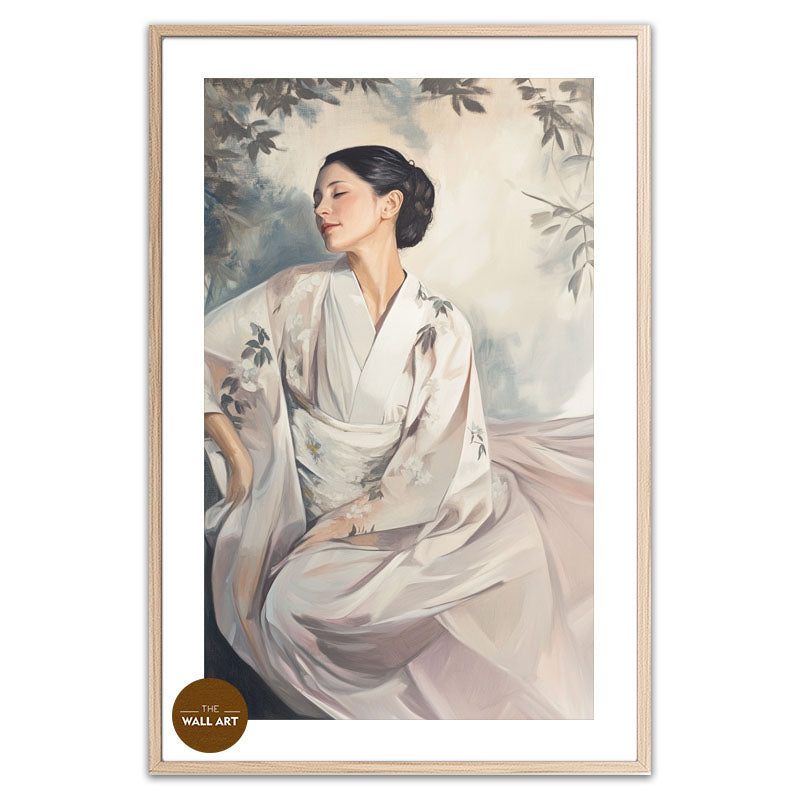 WOMAN IN WHITE KIMONO