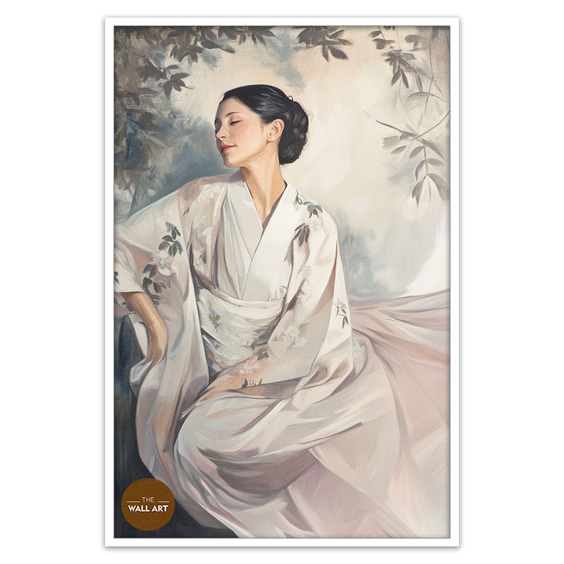 WOMAN IN WHITE KIMONO