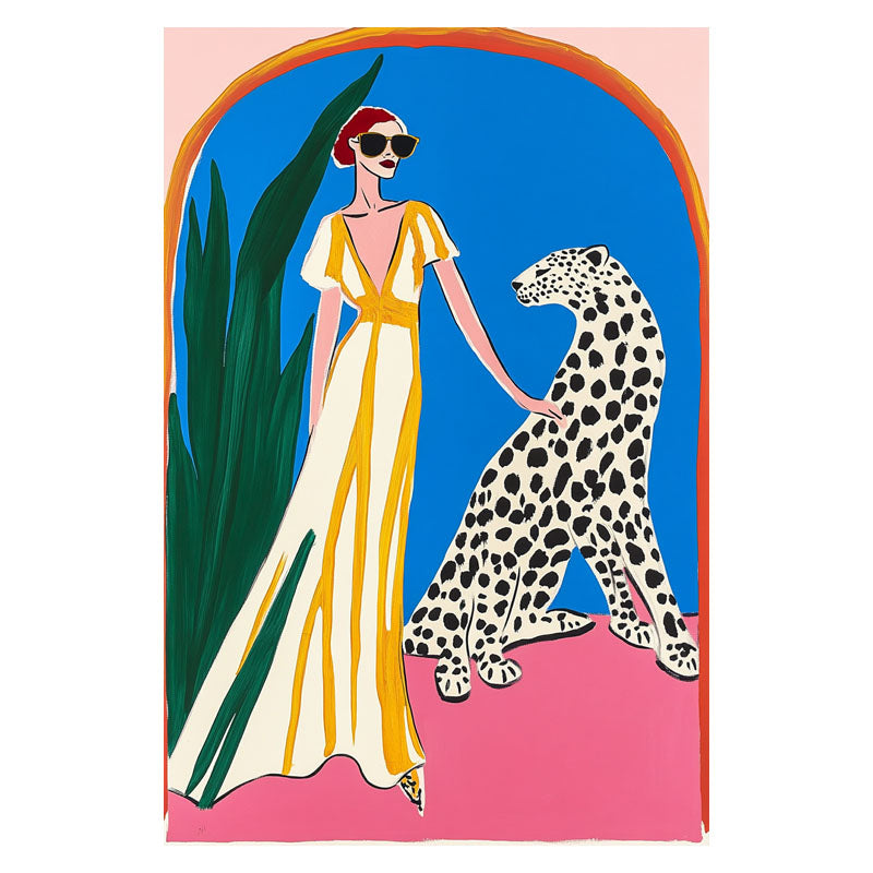 WOMEN WITH LEOPARD I