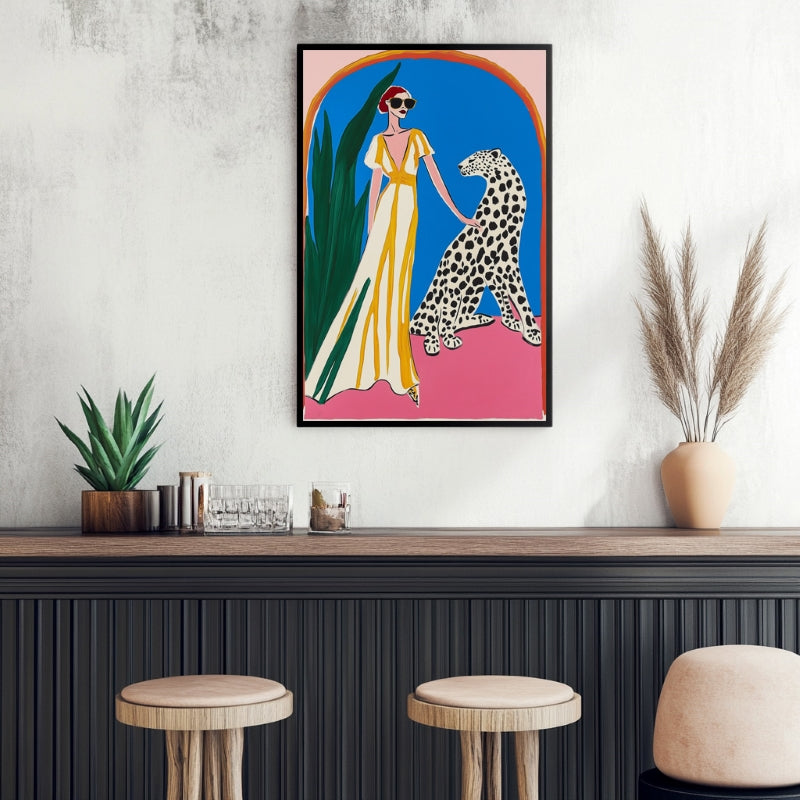 WOMEN WITH LEOPARD I
