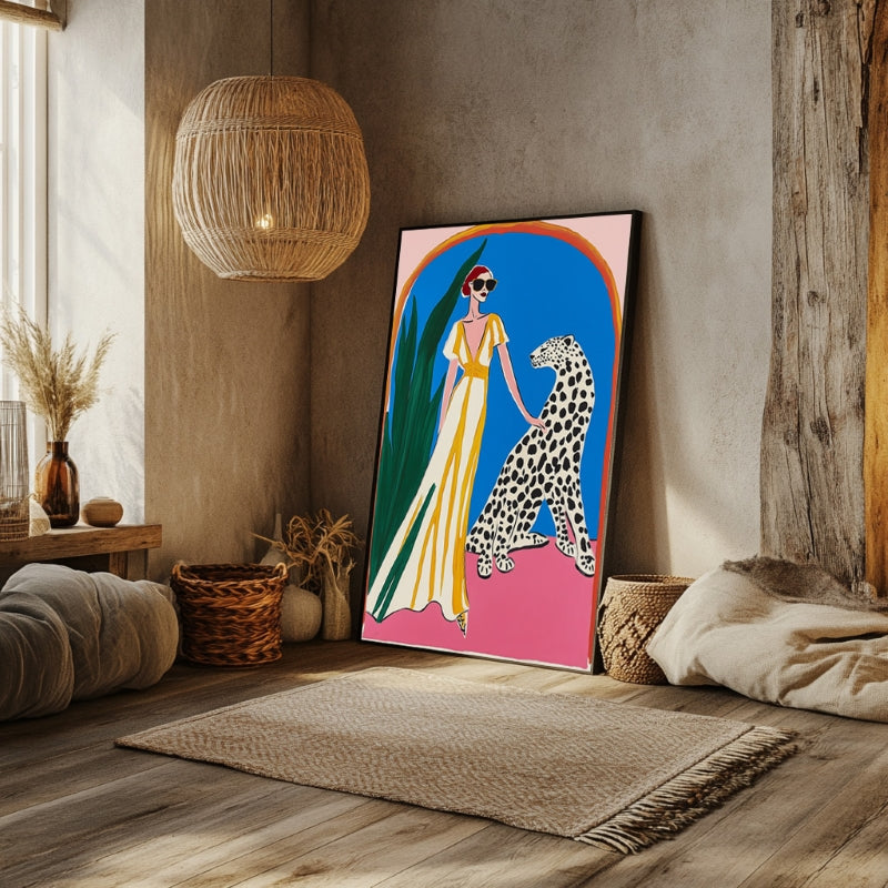 WOMEN WITH LEOPARD I