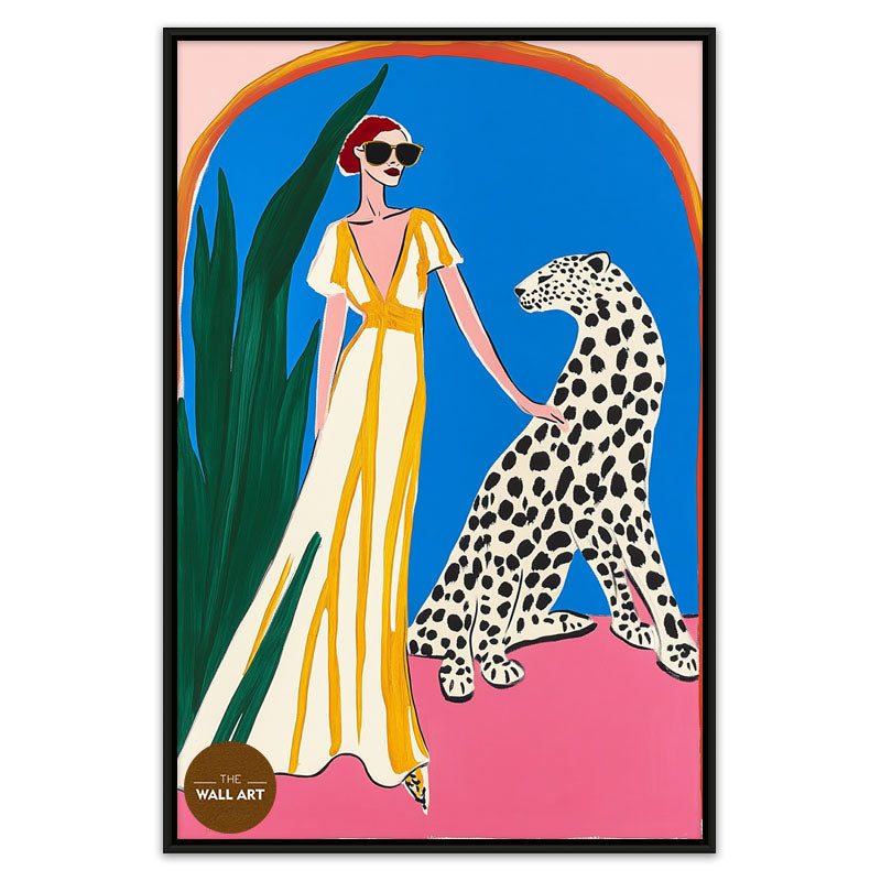 WOMEN WITH LEOPARD I