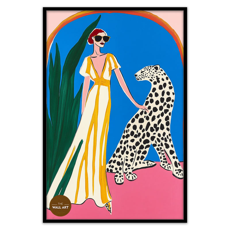 WOMEN WITH LEOPARD I