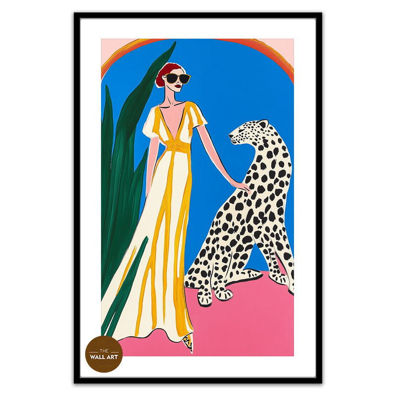 WOMEN WITH LEOPARD I