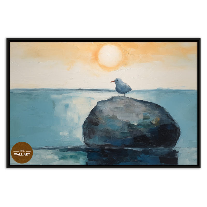 ALONE BIRD ON ROCK I