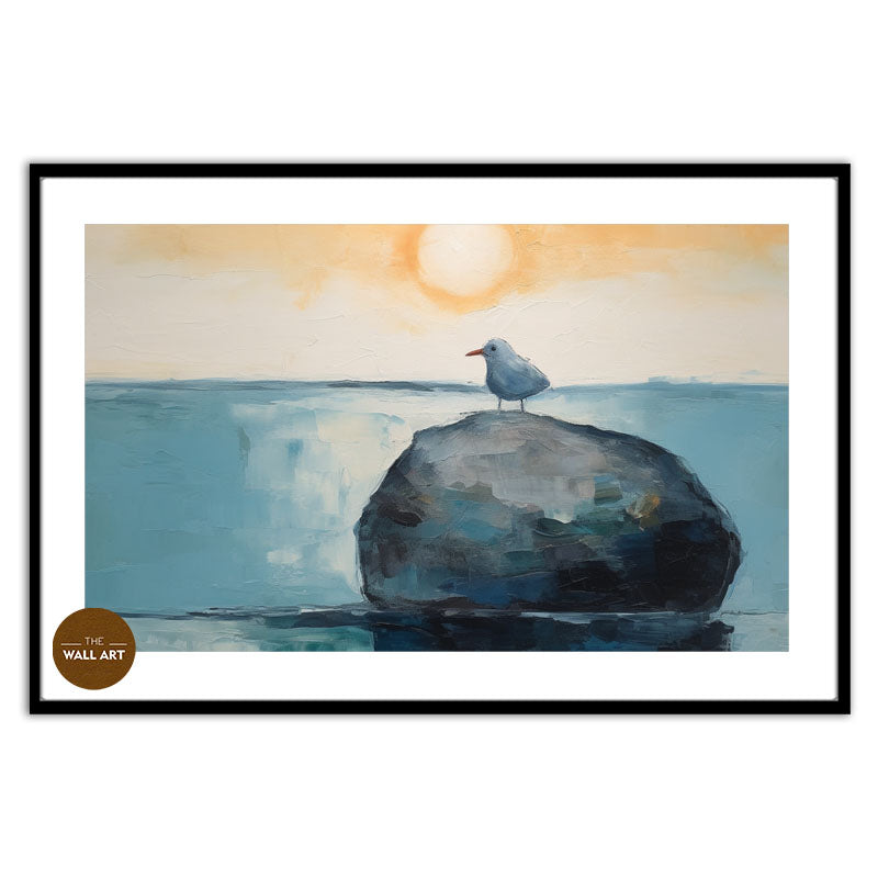 ALONE BIRD ON ROCK I