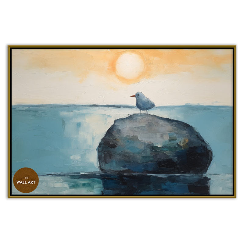 ALONE BIRD ON ROCK I