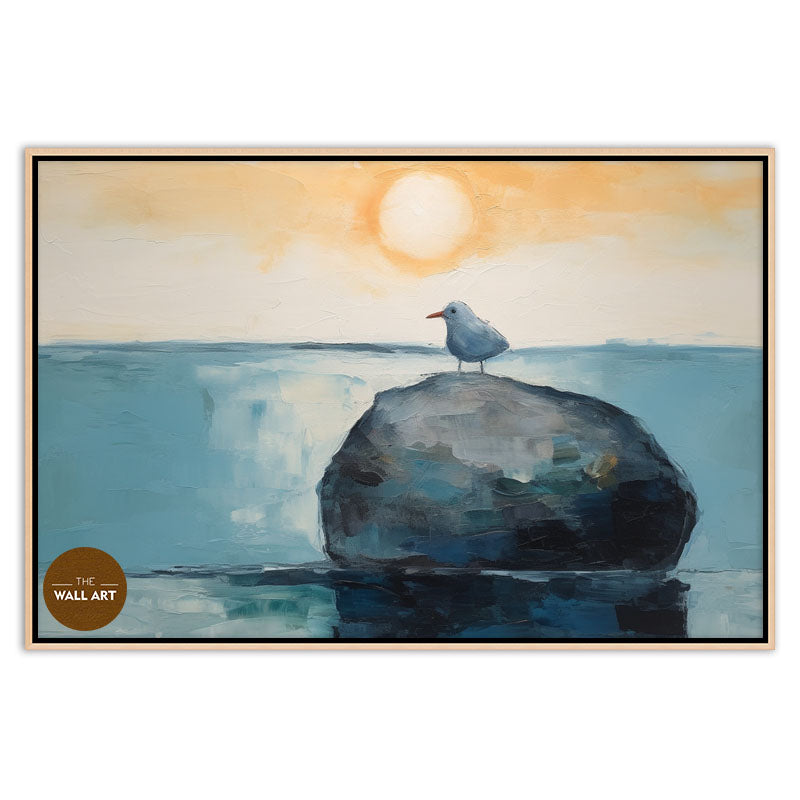 ALONE BIRD ON ROCK I