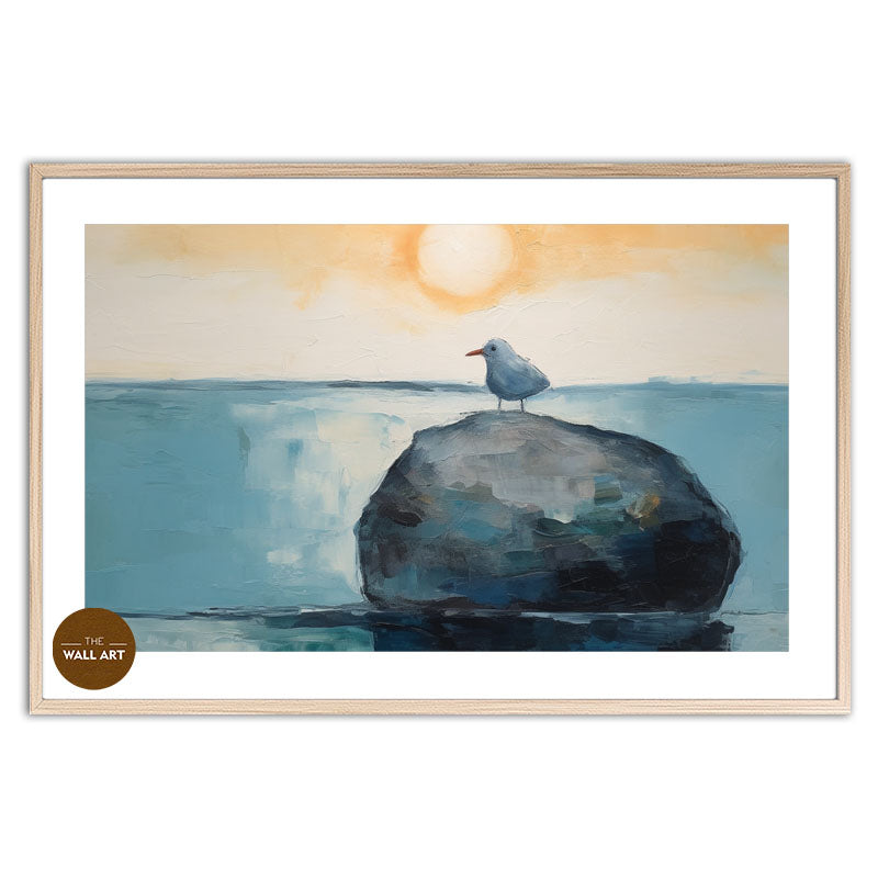 ALONE BIRD ON ROCK I