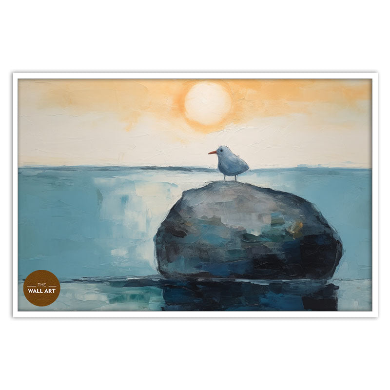 ALONE BIRD ON ROCK I