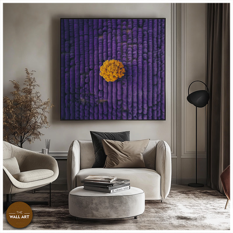 ALONE TREE ON PURPLE FIELD