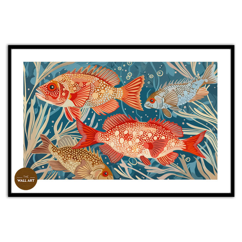 ARBORIGINAL ART OF  FISH AND SEAWEED III