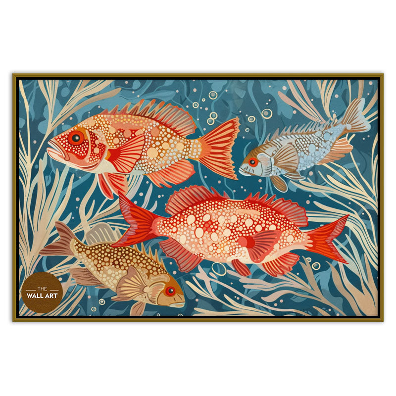 ARBORIGINAL ART OF  FISH AND SEAWEED III