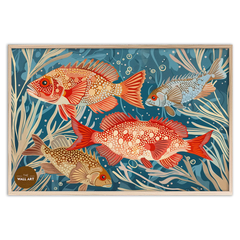 ARBORIGINAL ART OF  FISH AND SEAWEED III