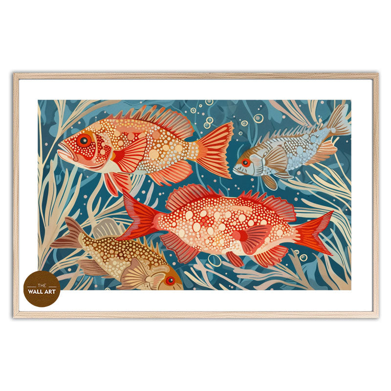 ARBORIGINAL ART OF  FISH AND SEAWEED III